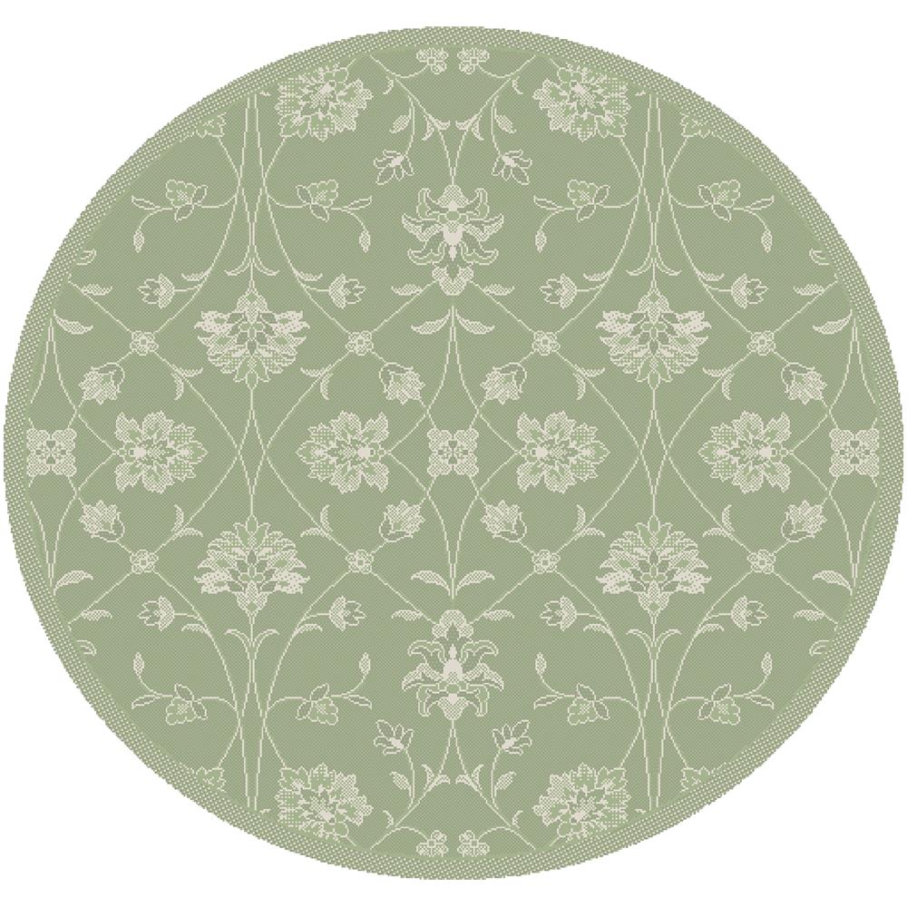 Dynamic Rugs 2744-4808 Piazza 5 Ft. 3 In. Round Rug in Green